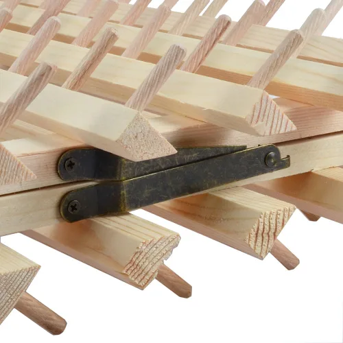 Miniatura 5 de NW Soporte plegable de hilo de madera para 120 carretes para coser y bordar, estante y organizador de hilos plegable para coser (madera natural)