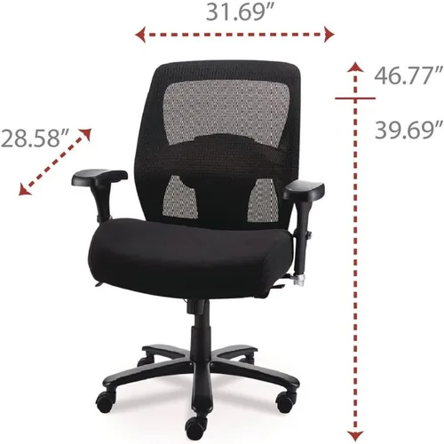 Miniatura 2 de Alera Alera Faseny Series - Silla de gerente grande y alta, soporta hasta 400 libras, altura del asiento de 17.48 a 21.73 pulgadas, asiento