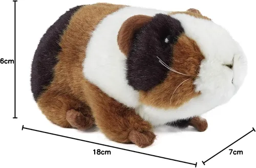 Miniatura 8 de Living Nature Conejillo de Indias, juguete realista suave y tierno de cerdo pequeño, de felpa ecológica Naturli, blanco, 7.1 in