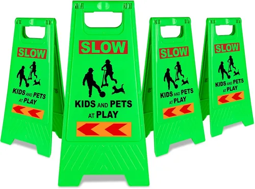 Miniatura 11 de XPCARE Paquete de 8 letreros de advertencia de precaución para piso, 17.5 pulgadas, color amarillo, señales de advertencia de seguridad para suelo