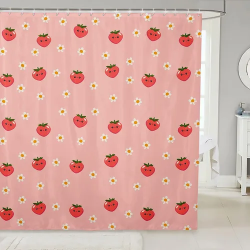Miniatura 12 de Erosebridal Cortina de ducha para decoración de baño, con estampado de leones y rosas, para niños, adolescentes, niños, niñas, habitación del hogar