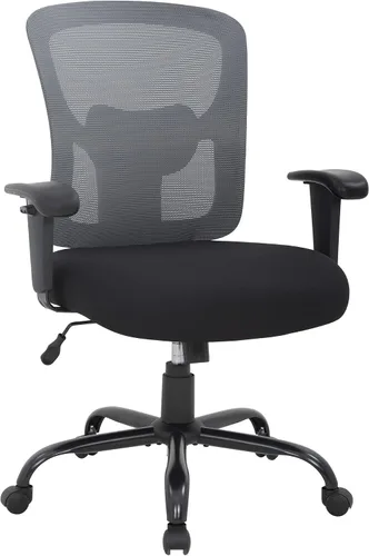 Miniatura 9 de Silla de escritorio ergonómica, silla de oficina, silla de computadora de 500 libras con soporte lumbar, asiento ancho, brazos ajustables
