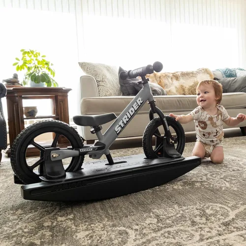 Miniatura 7 de Strider 12" – Ayuda a enseñar a los bebés cómo montar una bicicleta de equilibrio – para niños de 6 meses a 4 años – Montaje y ajustes fáciles Gris