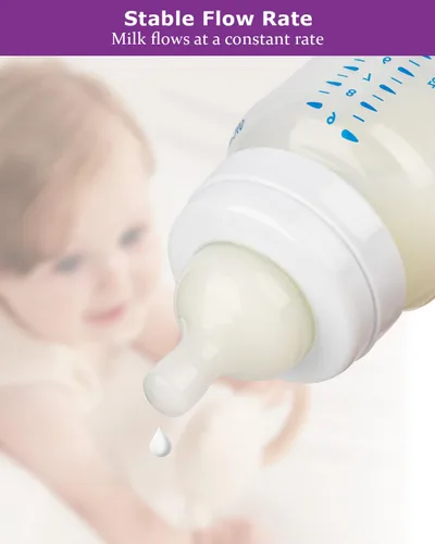 Miniatura 5 de Pezones de silicona para biberones Philips Avent, anticólicos, tamaño 3, pezón de 6 meses, flujo rápido, 4