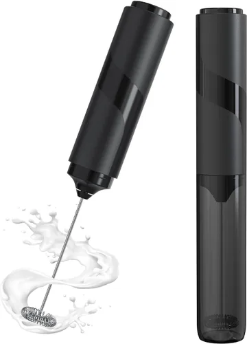 Miniatura 9 de Espumador de leche de mano con batería, espumador eléctrico con varilla de espuma, mezclador de bebidas con batidor de acero inoxidable para café