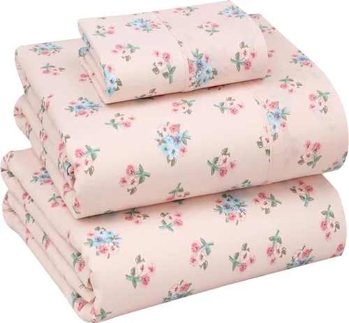 Miniatura 55 de RUVANTI Juego de sábanas divididas tamaño King de 100 % algodón para cama ajustable, 5 piezas, ropa de cama de tejido de percal suave y Guisante