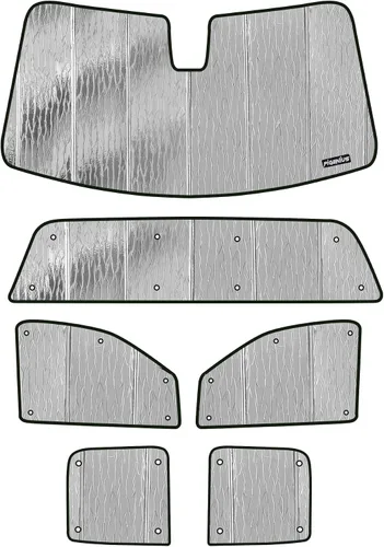 Miniatura 9 de Pigenius Combo de parasol para parabrisas y portón trasero para Chevy Silverado/GMC Sierra 1500/2500/3500 HD 2014-2018 Crew Cab, reversible