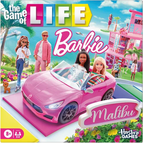 Hasbro Games The Game of Life: Barbie Edition Juego de mesa | A partir de 8 años | 2 a 4 jugadores | Divertidos juegos familiares para niños y