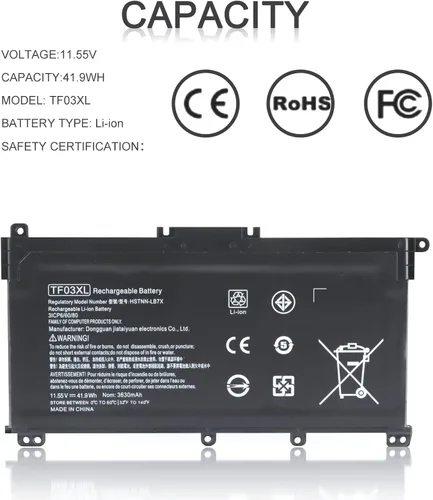 Miniatura 4 de TF03XL 920070-855 - Batería de repuesto para HP Pavilion x360 45.9 ft-cd0001dx 45.9 ft-cd0003dx 15-cc0xx 15-cc023cl 15-cc123cl 15-cc050wm 17-ar050wm