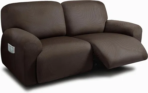 Miniatura 48 de ULTICOR Fundas para Sofá Reclinable de 8 Piezas, Fundas Elásticas de Hilo Teñido para Sofá Reclinable de 3 Cojines, Fundas Deslizables para Sofá