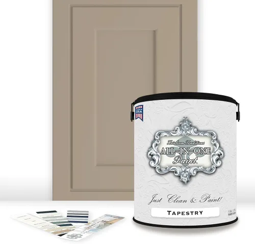 Miniatura 38 de Pintura TODO EN UNO, Abbey (gris cálido), Muestra de 8oz - Pintura duradera para gabinetes y muebles. Imprimación y capa superior incorporadas,