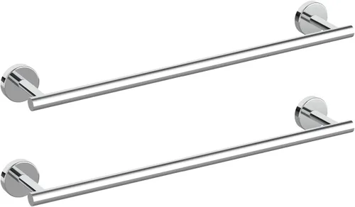 Miniatura 7 de Newfun Barra Toallero de Baño de Cromo Pulido de 16 Pulgadas, Toalleros de 2 Piezas para Baño SUS304 de Acero Inoxidable Engrosado Portotoallas