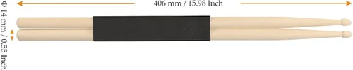 Miniatura 2 de MUKCHAP 15 pares/30 baquetas 5A, baquetas de arce, baquetas de madera a granel para batería, práctica, rendimiento, relajación