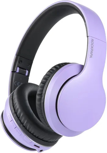 Miniatura 13 de rockpapa E7 Auriculares Inalámbricos Bluetooth Sobre la Oreja con Micrófono, Auriculares Plegables con Cable/Inalámbricos con Micrófono para Niños