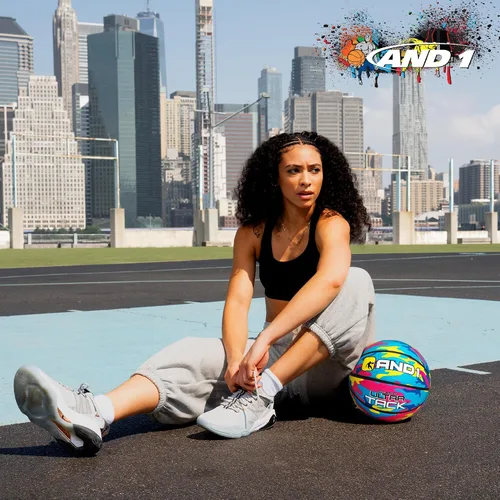 Miniatura 5 de Balón de baloncesto AND1 Ultra Grip Advanced Premium de goma (desinflado con bomba incluida): Balón de baloncesto oficial de tamaño reglamentario 7