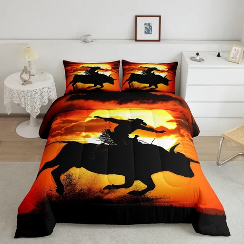 Miniatura 12 de Feelyou Juego de edredón de zorro ártico, juego de ropa de cama para niños y niñas, bonito edredón de animales salvajes, juego de edredón 1 juego