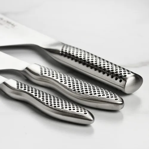 Miniatura 3 de Global Juego de cuchillos con cuchillos de chef asiático, acero inoxidable, 3 piezas