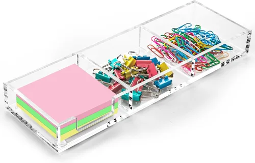 Miniatura 7 de Soporte para Notas Adhesivas 2 en 1, Soportes Acrílicos Transparentes para Blocs de Notas para Organización de Escritorio, Escuela, Oficina, Hogar