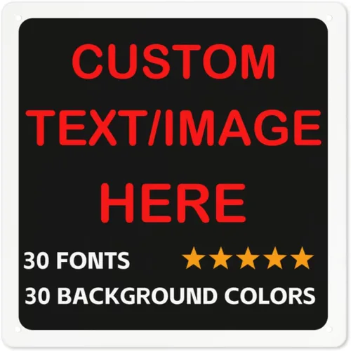 Miniatura 12 de Letreros personalizados para negocios al aire libre de metal con texto en inglés «Make Your Own 12X12» Letrero personalizado para jardines al aire