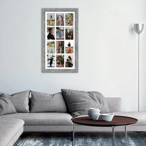 Miniatura 409 de Marcos de Fotos Collage de 13.5X15.5 con 7 Aberturas para Fotos de 4X6, Marco de Fotos Múltiples con Paspartú para Decoración de Pared, Grano