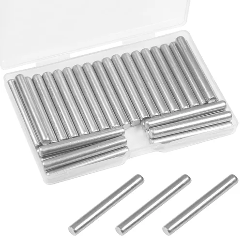 Miniatura 32 de MroMax 100 pasadores cilíndricos de acero inoxidable 304 M1.0.197 x 0.236 in, clavijas de soporte de estante para dispositivos metálicos