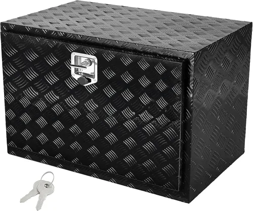 Miniatura 11 de VEVOR Caja para Camión Underbody, Caja de Almacenamiento para Pickup de 48"×17"×18", Caja de Herramientas de Placa de Diamante de Aluminio Plateado