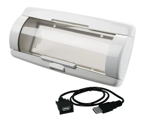 Miniatura 4 de Universal Stereo Radio Impermeable Marine Automatic Door Splash Cover con extensión USB (negro)