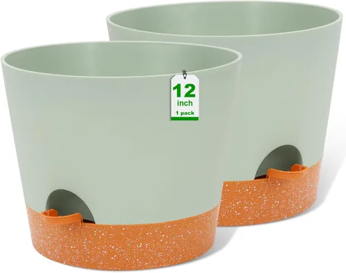 Miniatura 10 de GARDIFE Macetas de 10/9/8 pulgadas para plantas de interior, macetas auto-regantes, macetas de riego automático, macetas de flores, negras