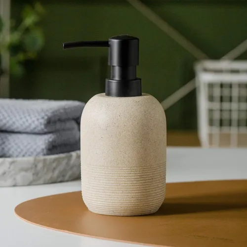 Miniatura 4 de Dispensador de Jabón GalDal Beige, Dispensador de Loción de Manos para Encimera de Baño, Dispensador de Jabón para Cocina.