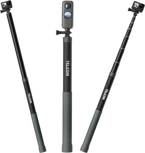TELESIN G3 - Poste para selfie largo invisible (118"/3 M), monopie submarino impermeable de fibra de carbono para GoPro Max 13 12, Insta360 X4 X5 G3