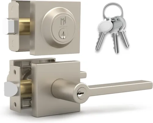 Miniatura 42 de Mega Handles - Cerrajo de entrada Prime I Cerradura de cerrojo de entrada - Cerrajo de bloqueo cuadrado de alta resistencia para puertas zurdas