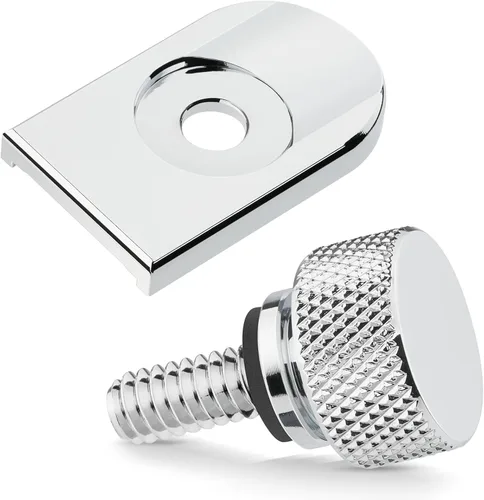 Miniatura 8 de Amazicha Cubierta de perilla de montaje de tornillo de aluminio negro compatible con Harley Davidson 1996-2024