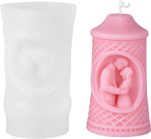 Miniatura 6 de Molde de vela para el día de San Valentín para hacer velas, molde de silicona 3D para fundición de resina, bricolaje yeso, arcilla polimérica, Oso