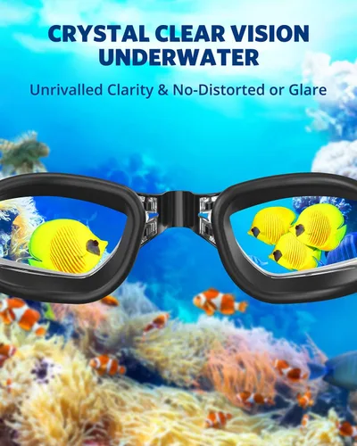 Miniatura 5 de Aegend - Gafas de natación, paquete de 2 gafas de natación sin filtraciones, para adultos, hombres, mujeres y jóvenes Aqua & Clear