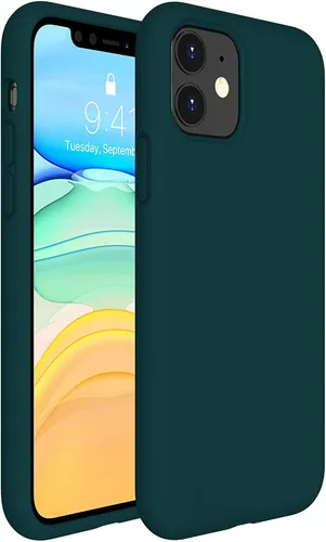 Miniatura 201 de Miracase Funda diseñada para iPhone 13, con protector de pantalla de vidrio templado, forro de microfibra suave antiarañazos, funda de goma