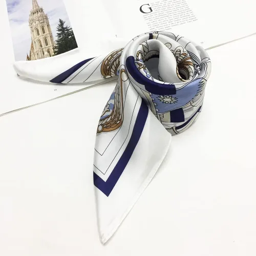 Miniatura 80 de FONYVE - Pañuelo de satén sedoso de tamaño mediano para mujer, cuadrado, 27.5 x 27.5 pulgadas