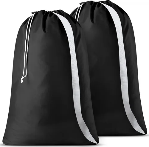Miniatura 14 de Bolsa de lavandería Handy Laundry con correa de hombro - Cierre de cordón con bloqueo, material duradero, gran capacidad, costuras resistentes
