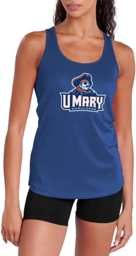 Miniatura 246 de Camiseta deportiva sin mangas oficial de NCAA Collegiate para mujer, con espalda cruzada, colección con logotipo primario