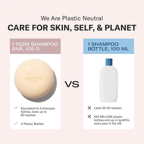 Miniatura 5 de Odacité Shampoo Bar – Champú sólido sin sulfato de argán y coco para todo tipo de cabello, cabello rizado y teñido – Hidratante, sin plástico