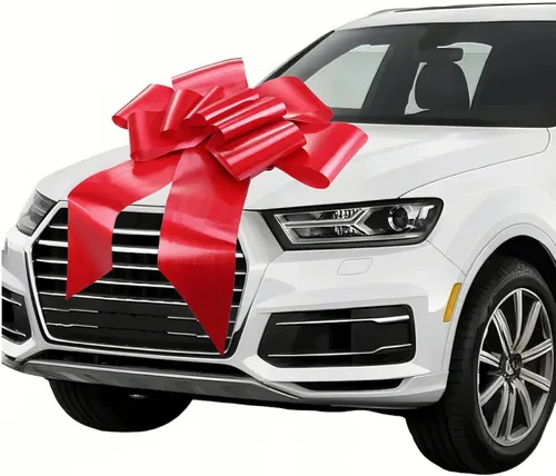 Miniatura 7 de Lazo grande para automóvil, lazo rojo gigante de 18 pulgadas para automóviles, regalos, bicicletas, Navidad, cumpleaños, bodas, fiestas y cualquier