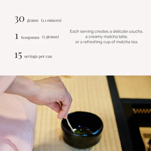 Miniatura 5 de TAKENAKAEN SASHICHI - Polvo de matcha japonés "Kouun no Shiro" grado ceremonial de 1.06 oz, grado premium, fabricado en Japón
