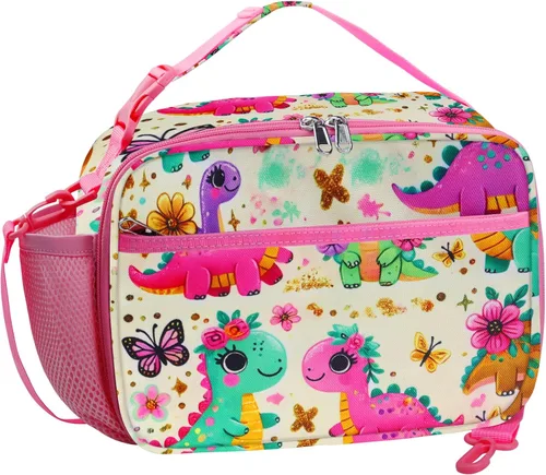 Miniatura 16 de RLGPBON Lonchera para Niños, Lonchera con Aislamiento Térmico para Niños y Niñas, Bonita Bolsa de Almuerzo y Lonchera Reutilizable para Niños