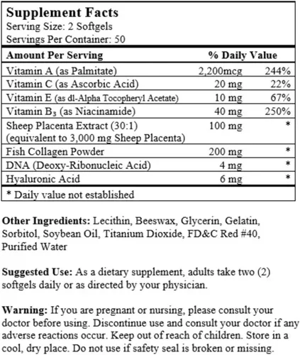 Miniatura 3 de Oveja Placenta 200mg (liofilizada)-100cápsulas