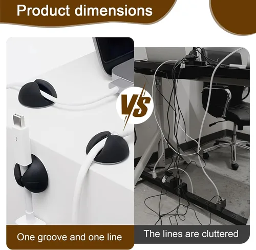 Miniatura 4 de Organizador de cables, organizador de cables, soporte de silicona compacto para organizar escritorio, mesita de noche, cargador de teléfono