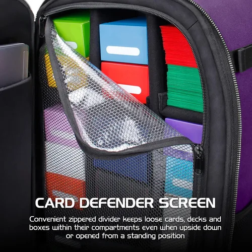 Miniatura 5 de ENHANCE Mochila MTG para almacenamiento de tarjetas TCG, mochila TCG para cajas de cubierta, tarjetas con funda, tapetes de juego, accesorios MTG