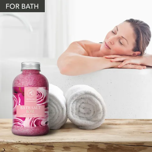 Miniatura 3 de Sales de baño de rosas de 21.16 onzas, aceite de palisandro natural y extracto de rosa, lo mejor para relajarse, buen sueño, belleza, baño, cuidado