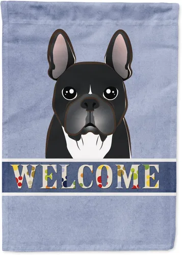 Miniatura 118 de Caroline's Treasures BB1405GF Bandera de jardín de bienvenida de bulldog inglés, Bandera de buzón azul, bandera decorativa para el patio, obra