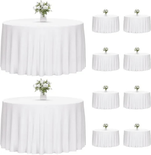 Miniatura 21 de Fixwal Paquete de 2 manteles rectangulares negros de 60 x 102 pulgadas, reutilizables, resistentes, lavables, para mesas de 6 pies, bodas, fiestas