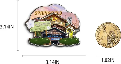 Miniatura 3 de Imán de madera para nevera de Springfield Missouri, Estados Unidos, 3D, monumentos de viaje, coleccionables, recuerdos, decoración hecha a mano