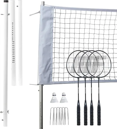 Miniatura 4 de Franklin Sports Juegos de Red de Bádminton - Patio Trasero al Aire Libre + Playa Red de Bádminton + Juego de Equipo - (4) Raquetas + (2) Volantes +